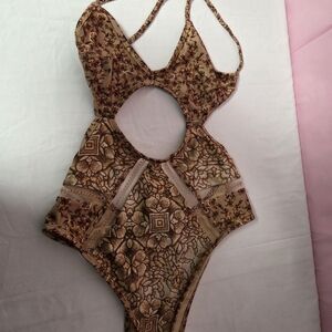 Somedays Lovin Floral Tan Kids One Piece